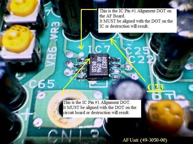 IC7 AD823AR Change out.