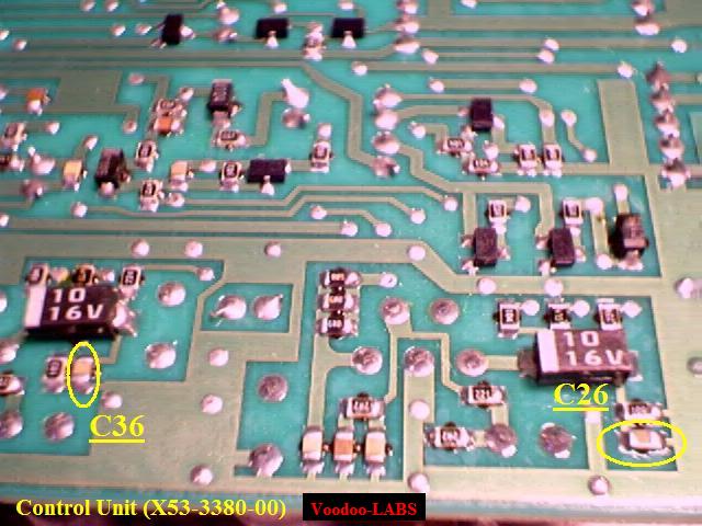 Control Unit, Chip Cap Locations