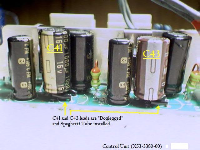 Control Unit, C47, C49, C41, & C43 Installed