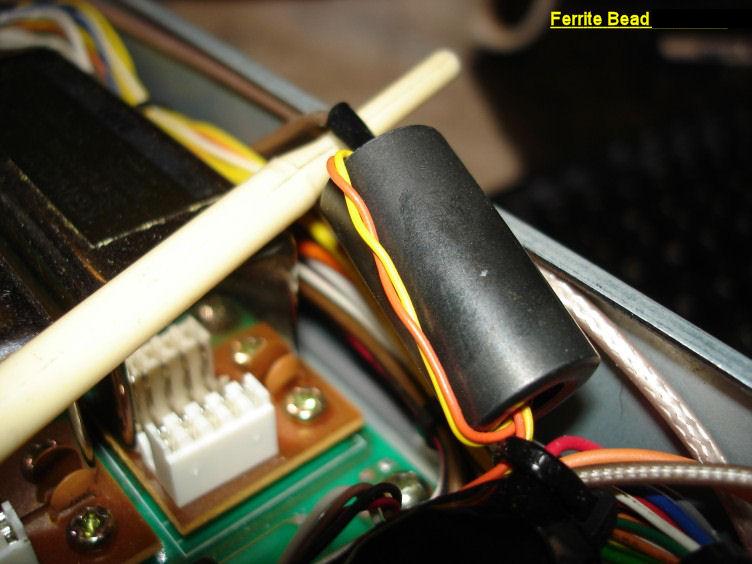 Mix #31 Ferrite installed on twisted input wires.