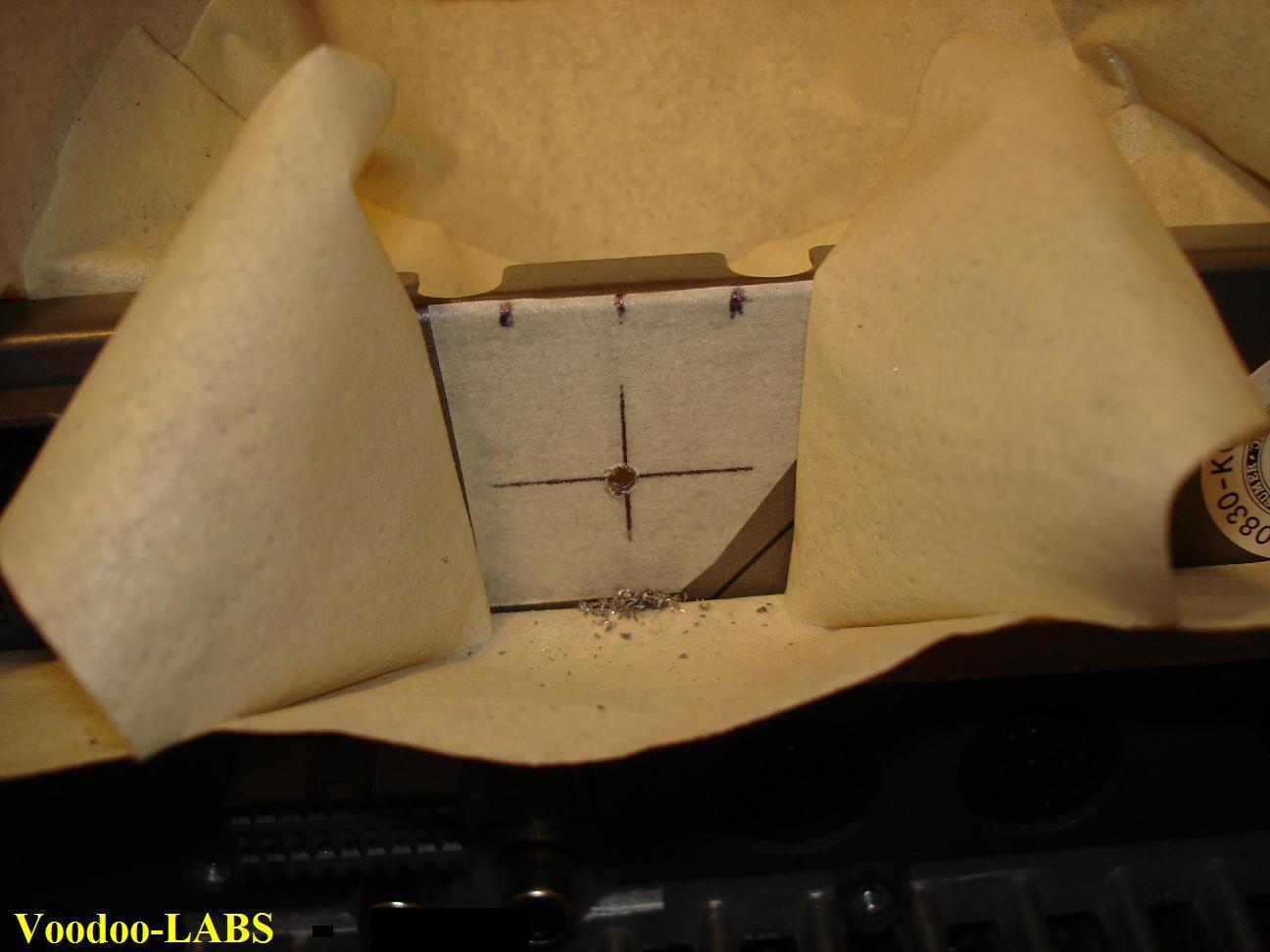 Drilling and catching Shavings.