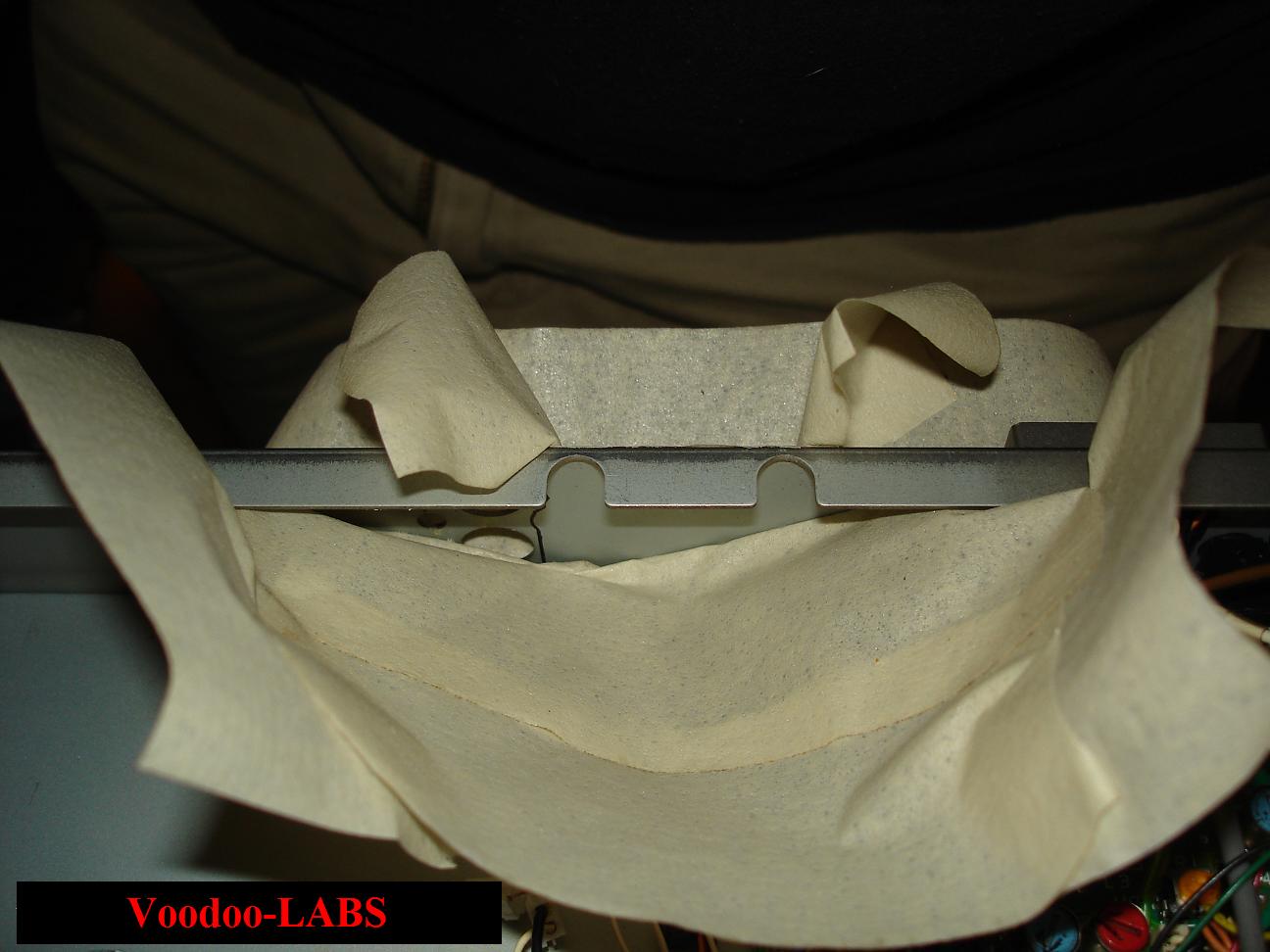 Duct Tape installed to catch Shavings.